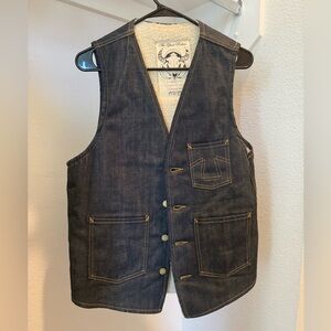 Eat Dust Shearling Lined Denim Vest S/M